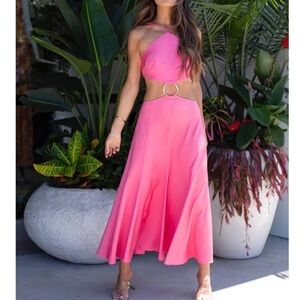 NWT Cult Gaia Nadeesha Midi Dress in Blossom Pink